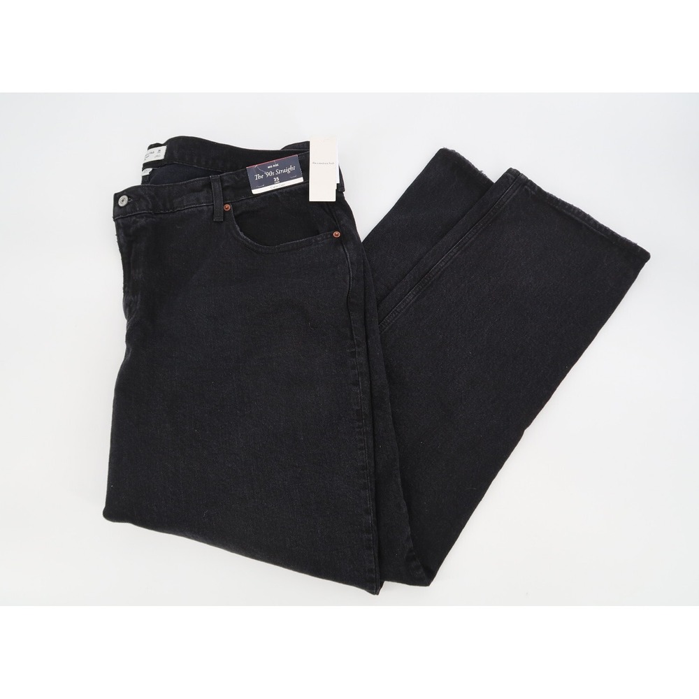 Abercrombie & Fitch The 90's Straight Mid Rise Curve Love Jean Women's 35 Long
